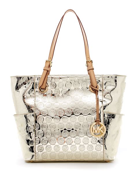 michael michael kors jet set monogram signature item tote|michael kors carryall.